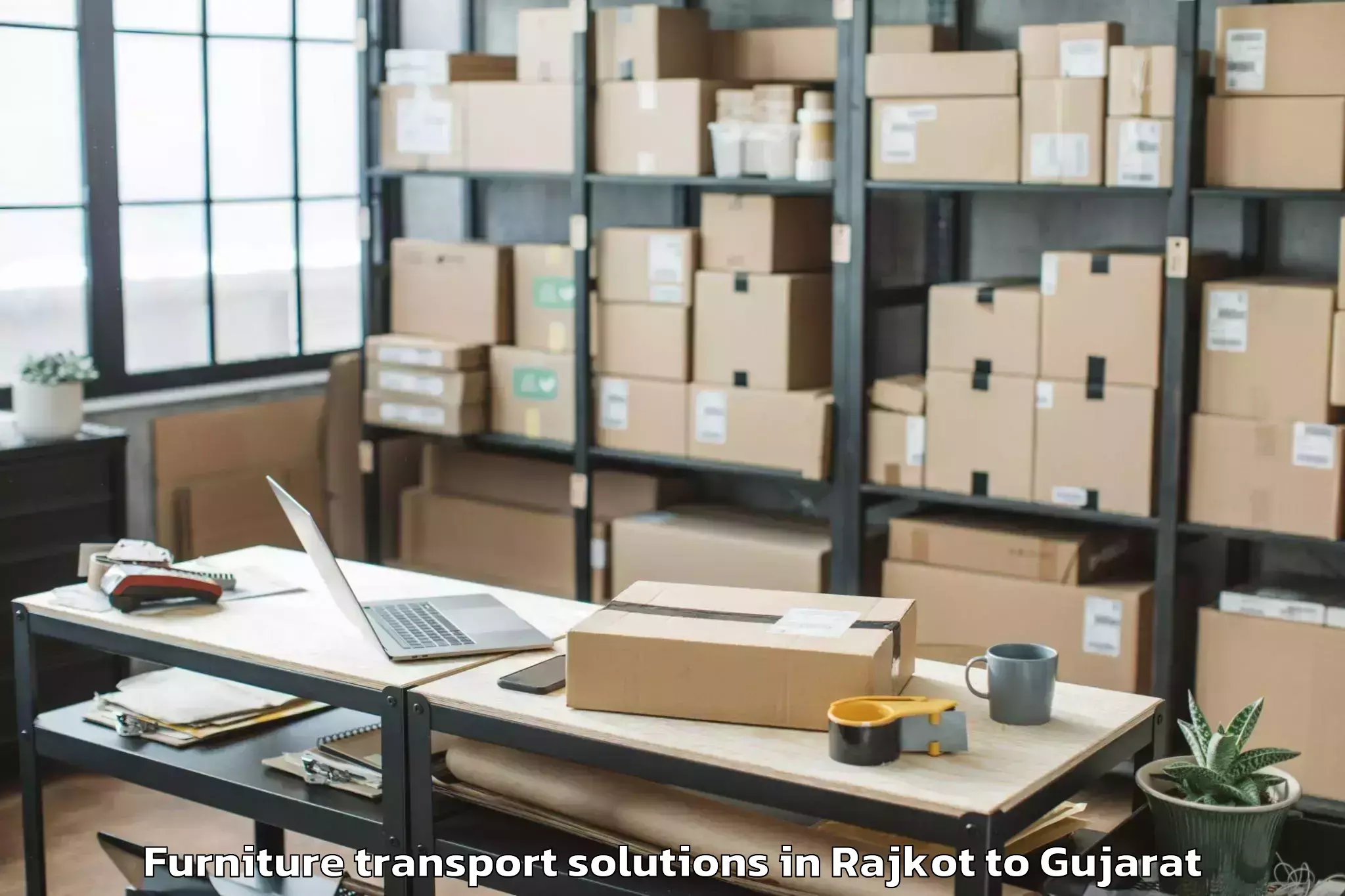 Hassle-Free Rajkot to Bardoli Furniture Transport Solutions